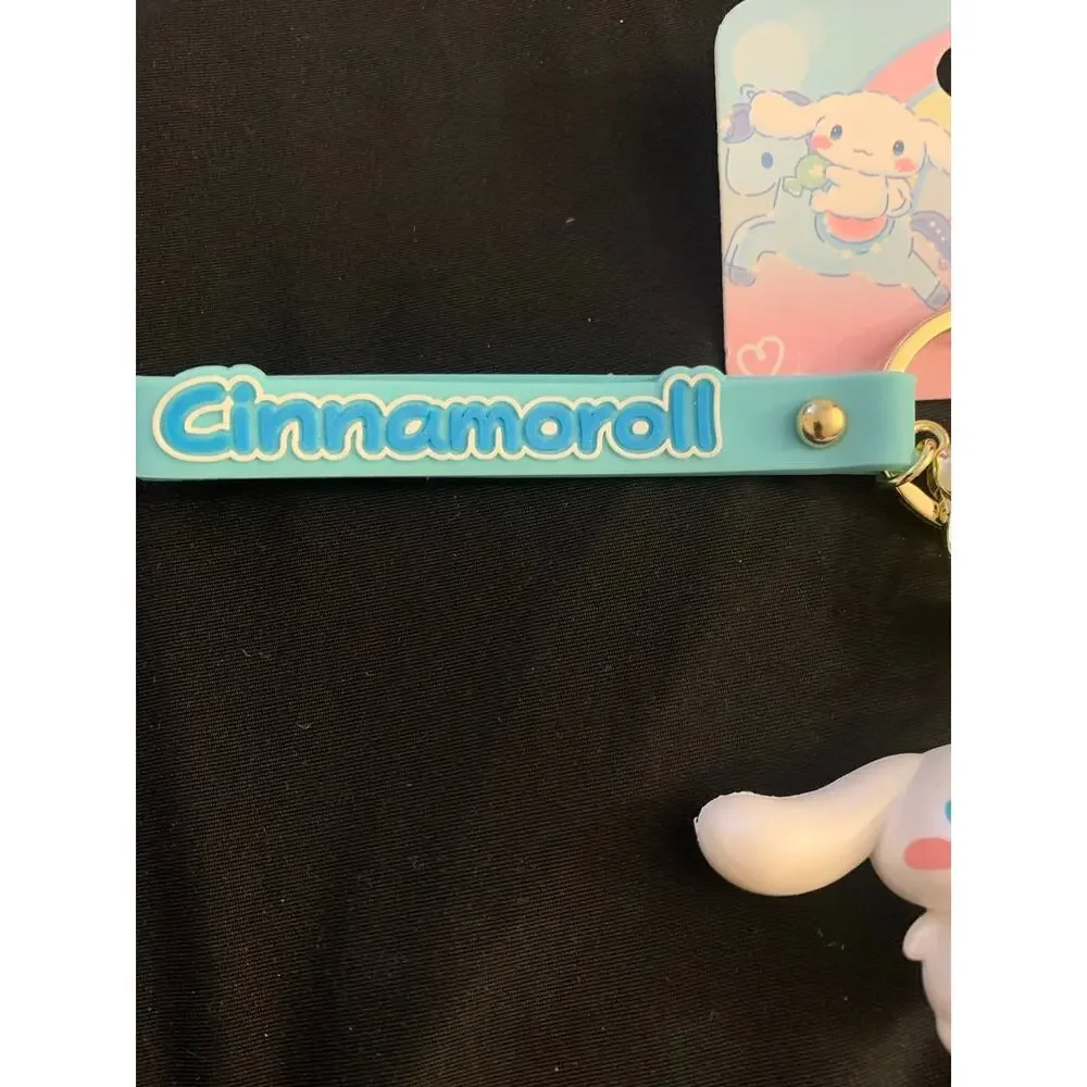 New Sanrio Cinnamoroll Keychain Rainbow Charm Figure